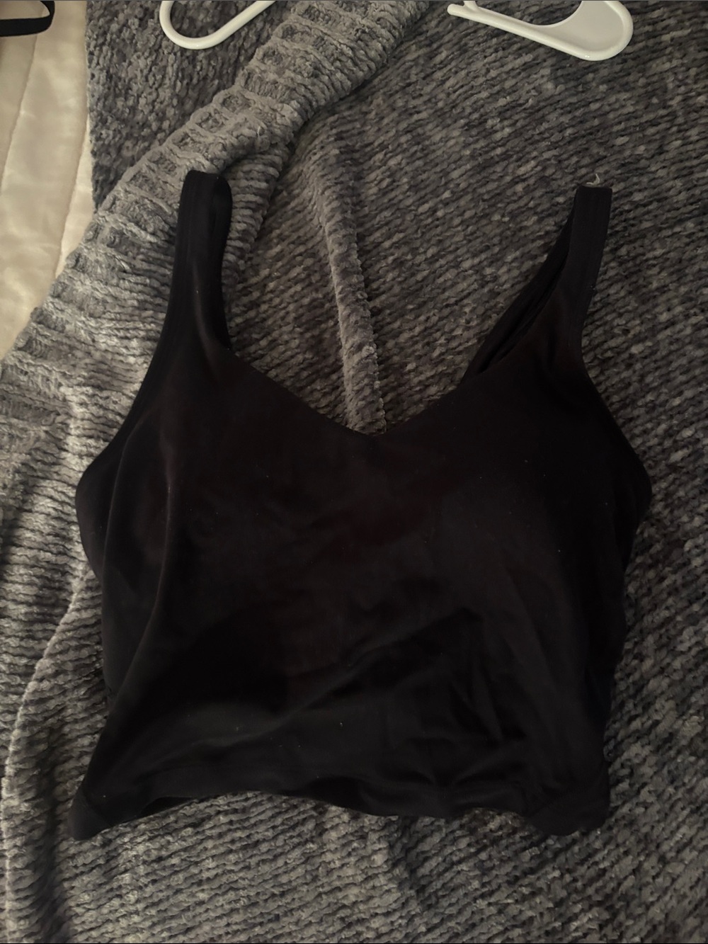 lululemon athletica Black Cropped Tank Top